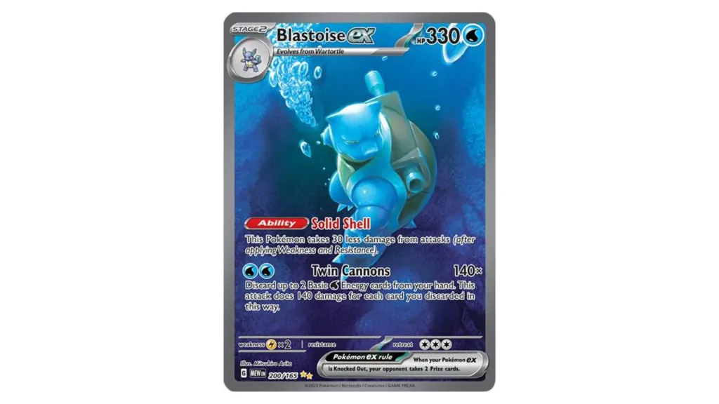 Blastoise ex Pokemon TCG Scarlet & Violet 151