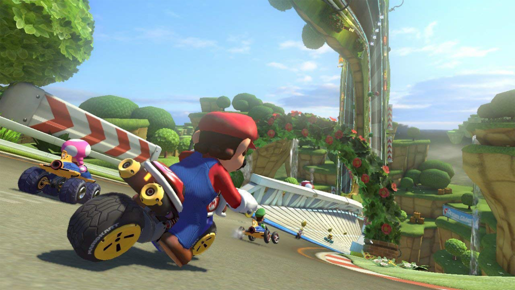 A screenshot from Mario Kart 8 on the Wii U.