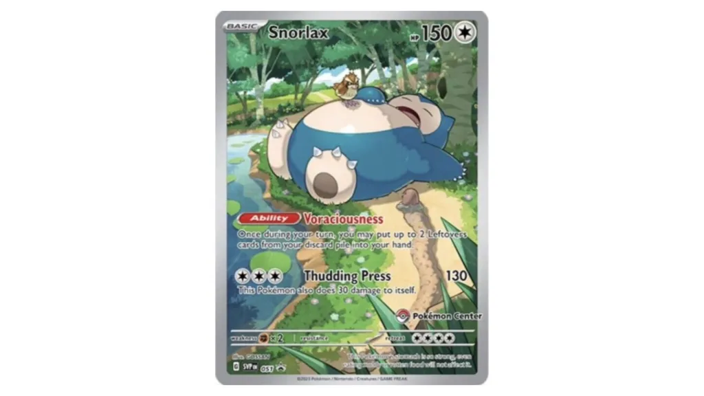 Pokemon TCG Snorlax Pokemon Center Promo