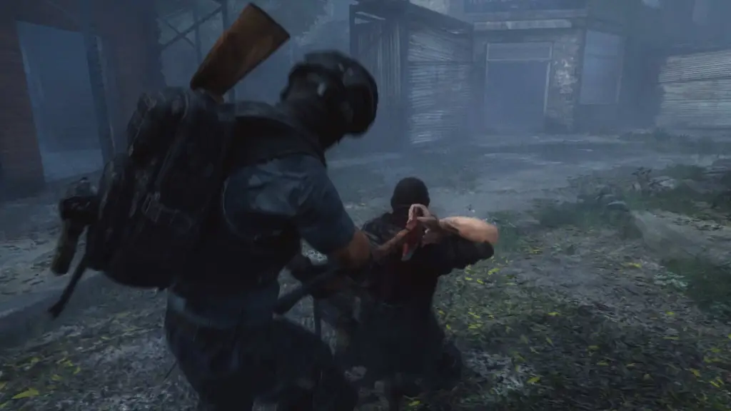 Player killing another player with an axe in Terminal War.