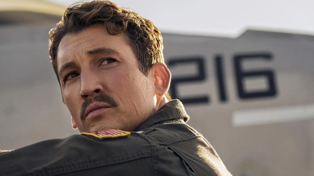 Miles Teller as Rooster in Top Gun: Maverick