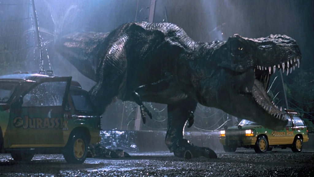 The Tyrannosaurus Rex in Jurassic Park